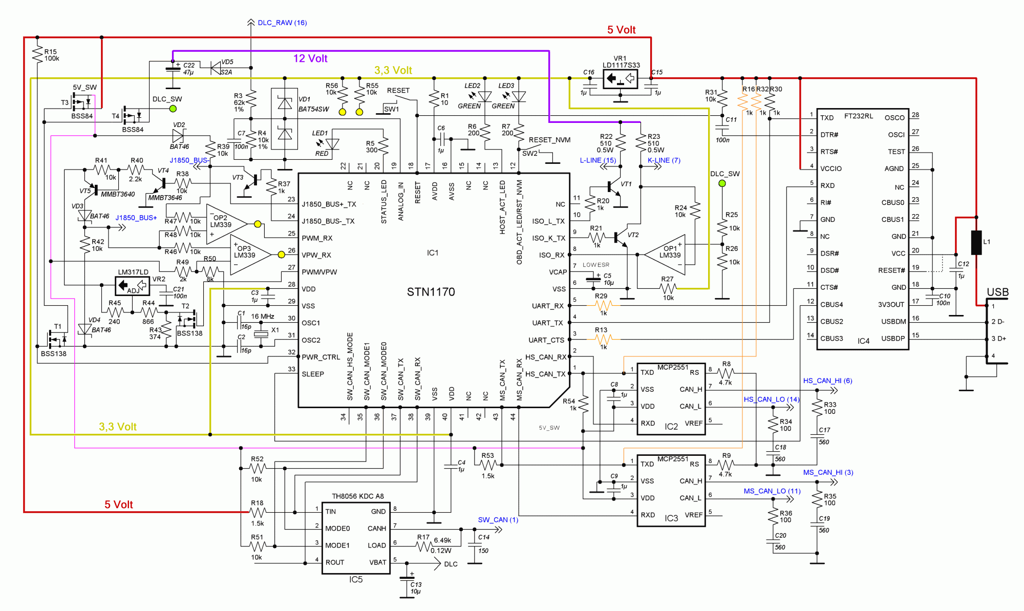 Original OBDLink circuit diagram
